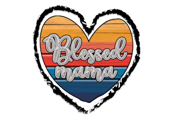 Happiness Mama Retro Heart Sublimation