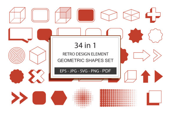 Retro Design Element Geometric Shape