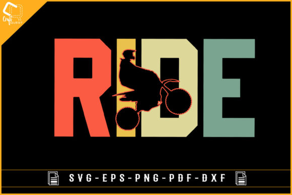 Ride Dirt Bike Retro Design Sublimation